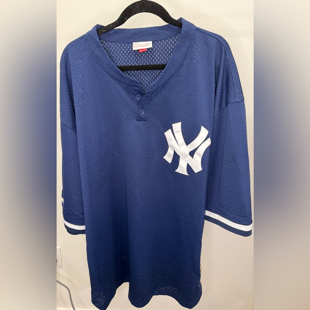 Mitchell & Ness Blue and White Yankees Jersey